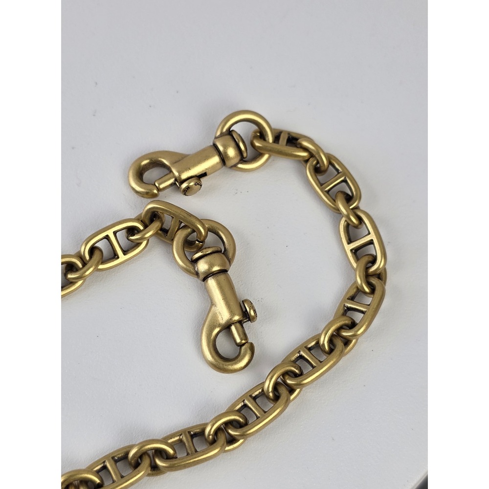 Coach Beat Brass Anchor Link Handbag Chain Strap with Dogleash Clips 15.5 Inch - Picture 2 of 6